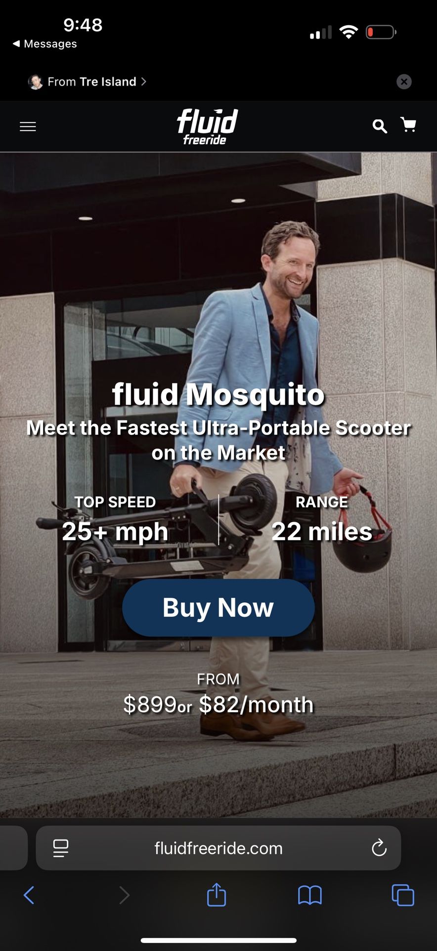 Fluid mosquito electric scooter