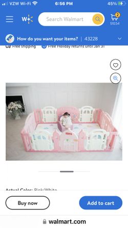 Dwinguler Castle Playpen Pink Enclosure Cute Baby Pet