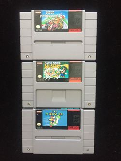 Super Nintendo SNES Mario Lot(Super Mario Kart-World-All Stars)