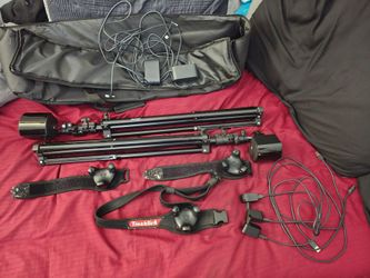 HTC Vive VR Tracker Setup with Mounts and Carry Bag