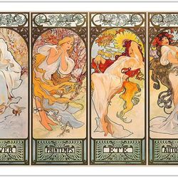 Mucha Seasons Print