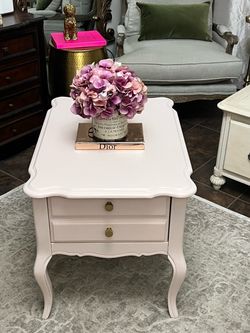 Beautiful Pastel Pink French Romantic Style Nightstand