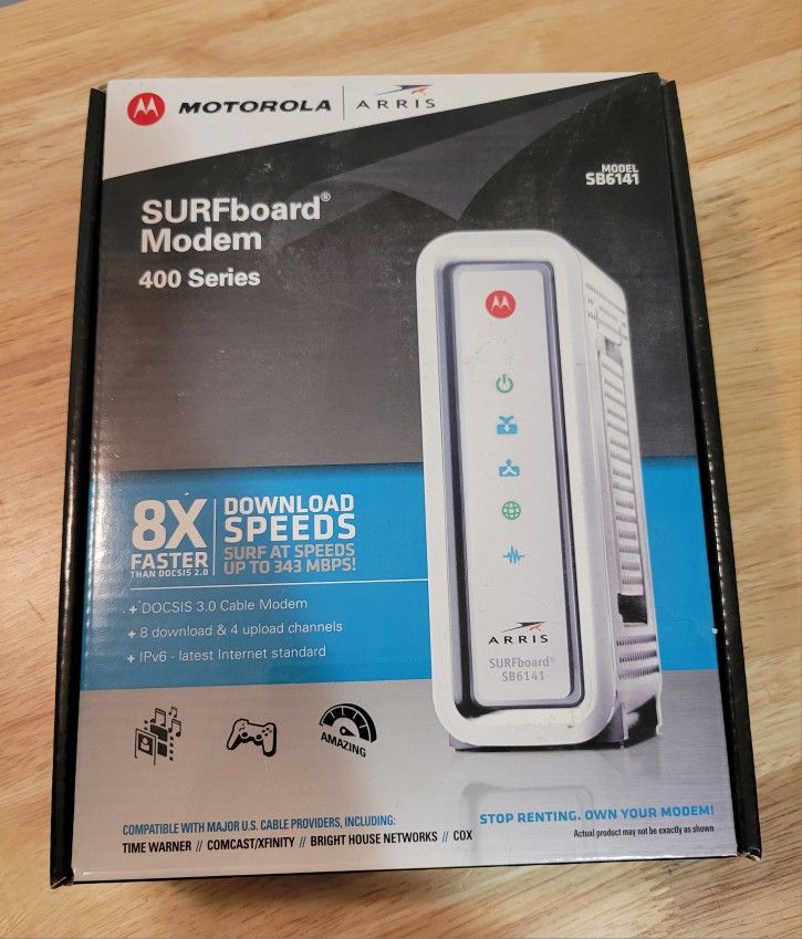 MOTOROLA ARRIS SURFBOARD SB6141 DOCSIS 3.0 CABLE - NICE!