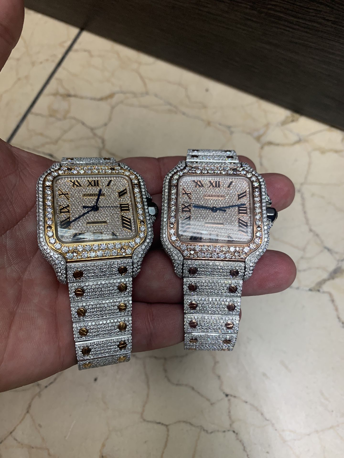 Cartier santos bust down VVS