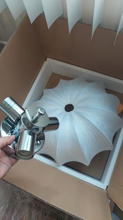 TWO Possini Euro Planetarium 21" Wide Modern White Fabric Ceiling Light