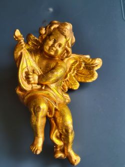 Gold Tone Cherub Ornament