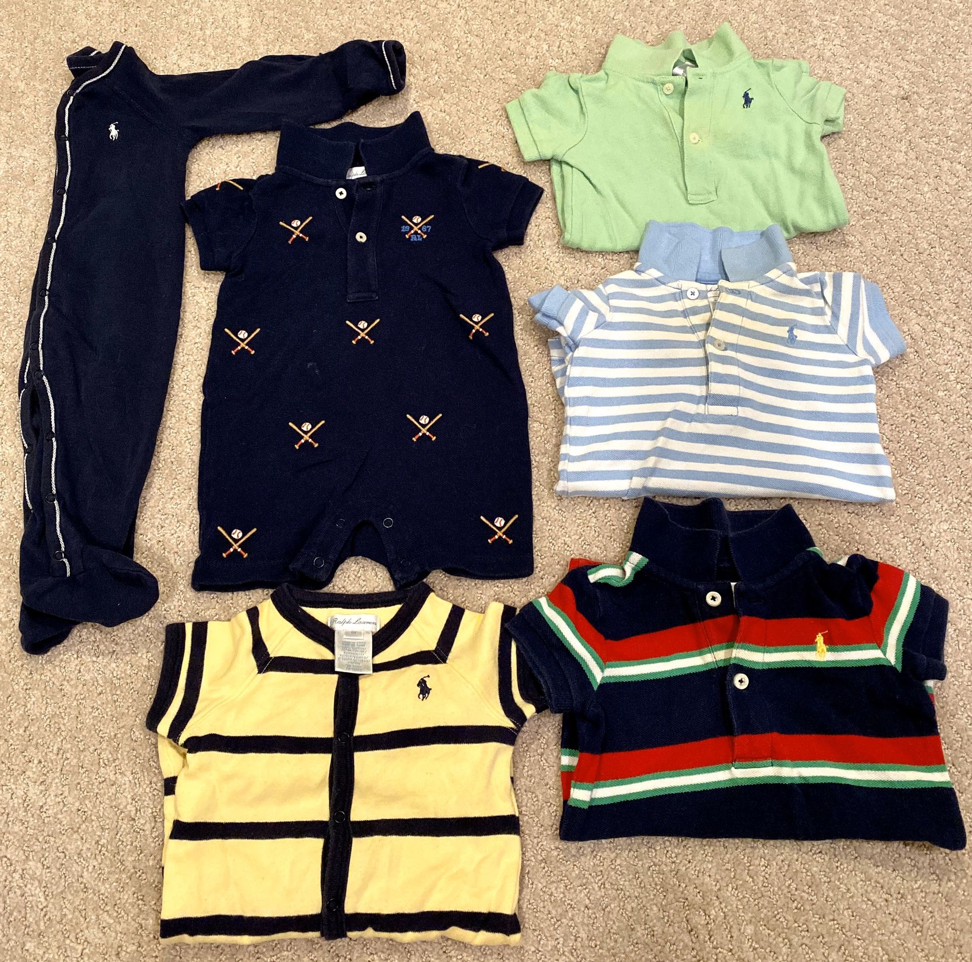 Ralph Lauren Baby Boys Onesies Size 6mos