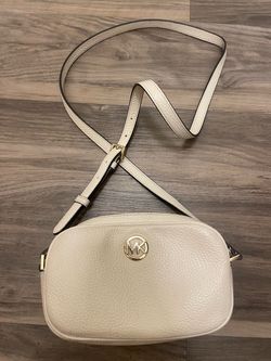 Authentic Michael Kors Off-White Pebbled Leather Crossbody Bag