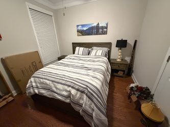 Queen bed and mattress