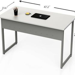 Linea Italia Quattra Office Desk, 24"x48", White -

