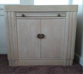 Nightstand, Hickory-White