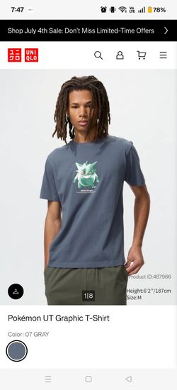 Uniqlo pokemon gengar mens t-shirt large new