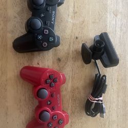 Play Station Bundle Two Remotes And A Camera All Look Brand New As Is 