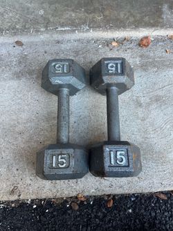 Pair of 15lb Dumbbells