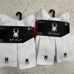 NWT Spyder Men’s Crew Socks 12 Pairs