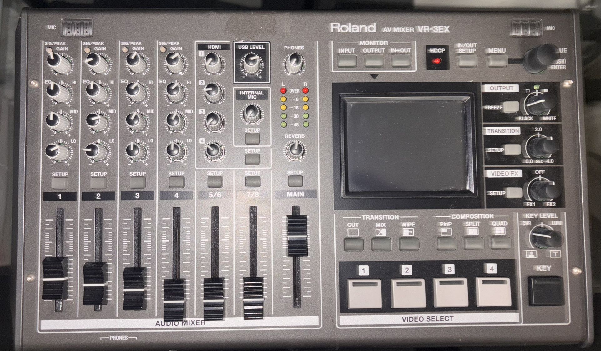 Roland VR-3EX AV Mixer – Pro Video/Audio Switcher & Streamer All-in-One