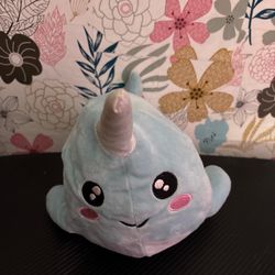 Blue starry narwhal plush