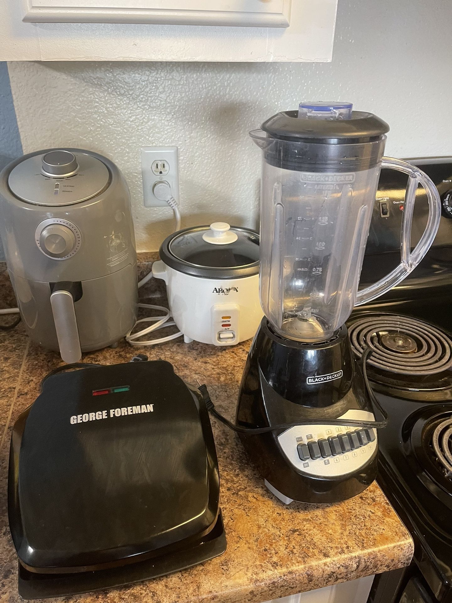 Combo  Air fried + rice pan + Blender + Sandwich Maker 