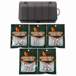 FiFiFi Round Jighead Kit 26pc 1/8 1/4 1/2 oz Fishing Jig Heads with Tackle Box