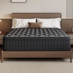 14 Inch Twin Size Hybrid Mattress, Medium Firm, Responsive Memory Foam + Pocketed Coils, Back Support, Pressure Relief, Motion Isolation, Mattress in 