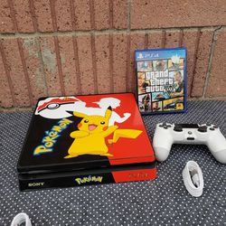 Pokémon PS4 Slim 1,000GB With 1 Controller $200! Or with 1 Game is $220! Or Combo All You see $300 firm... Cash only