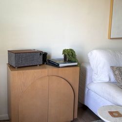 Nathan James Oak Arched Storage Cabinet  