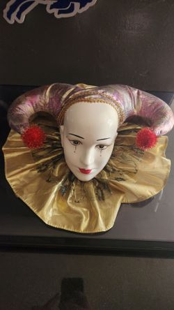 Mardi Gras Venetian Porcelain 3D Face Mask