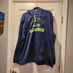 NFL Team Apparel Seattle Seahawks TX3 Warm Hoodie 2XL Blue Green