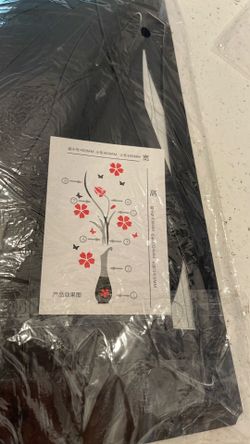Thick DIY wall decoration black red flower butterflies