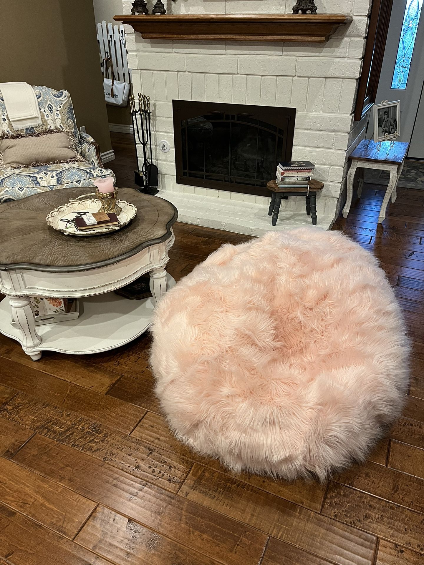 Pottery Barn Teen Blush Pink Bean Bag Chair