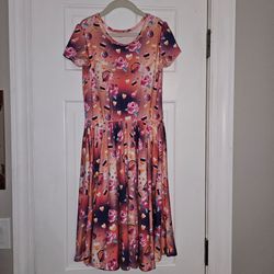 DotDotSmile Candy Corn Dress 8/10 Spooky Halloween Lisa Frank Rainbow Roses Twirl