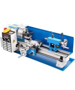 NEW IN BOX Shop VEVOR Compact Metal Lathe, 7 in. x 14 in. Desktop Metalworking Lathe, 550-Watt, Adjustable Speed up to 2250 RPM