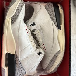 AIR JORDAN 3 WHITE CEMENT SIZE 12