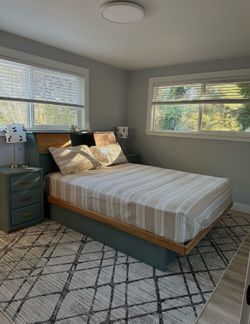 custom queen bed set with mattress
