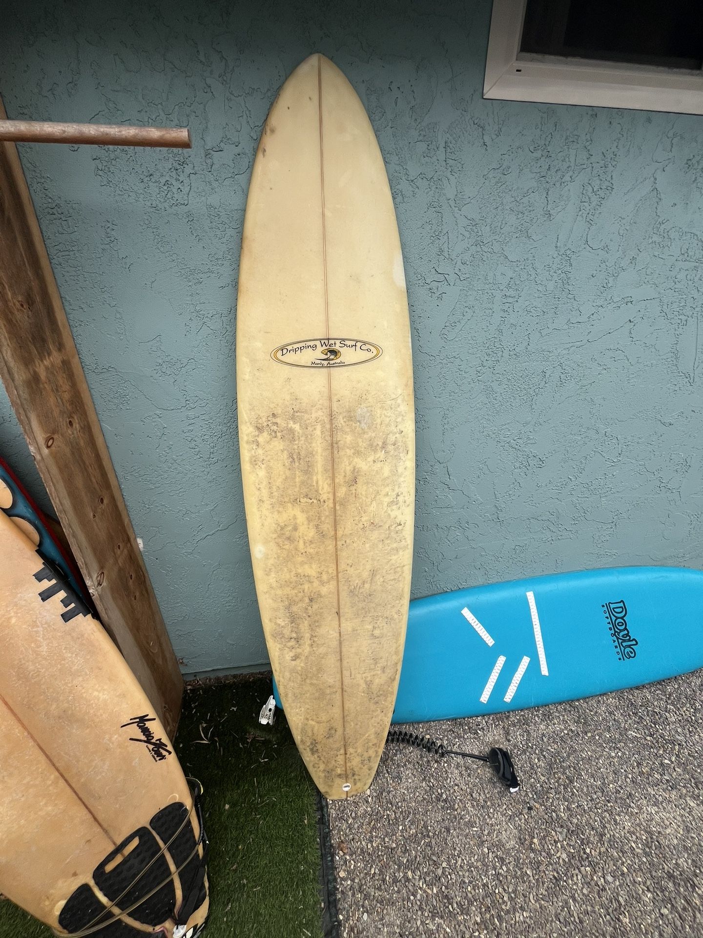 Dripping Wet Surfboard
