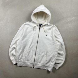 White Polo Zip Up
