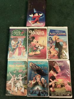 7 Disney VHS Tapes