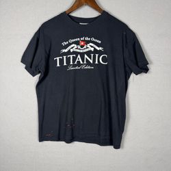 Traditional Craftwear Large Titanic Graphic T-Shirt Black