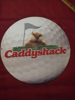 Caddyshack 12-in round metal sign