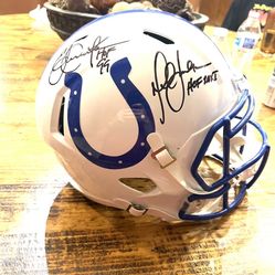 Eric Dickerson Marshall Faulk Colts Autographed Helmet