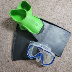 Snorkeling Fins And Mask
