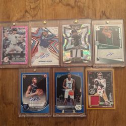 Multi sport lot Autographs Patches
