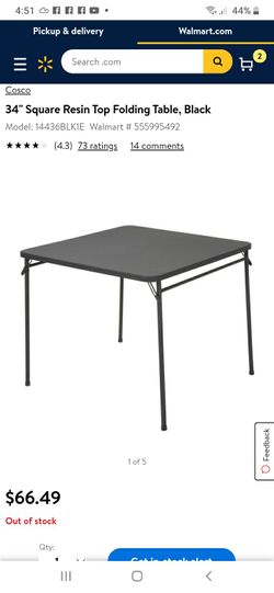 New (1) 34 square folding table