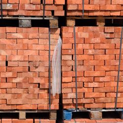 One Pallet of Reds Pavers Bricks  For FREE!! 