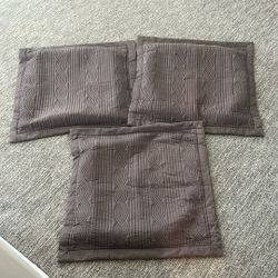 3 Brown Euro Shams From Restoration Hardware