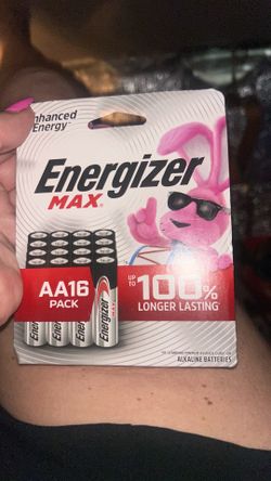 16 pack of Energizer MAX AA alkaline batteries.