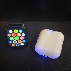 Smartwatch + Wireless Earbuds Combo – Fitness Tracker & Bluetooth Headphones