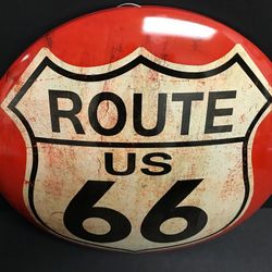 ROUTE US 66 DOME METAL SIGN 