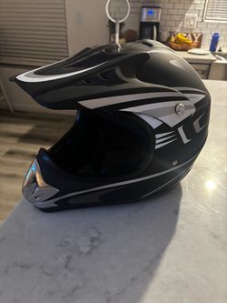Motocross Off-Road Helmet Black and White