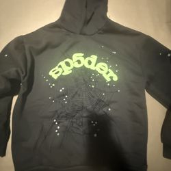 Grey And Green Spider Hoodie 
